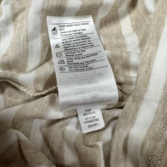 Vince NWT Stripe Bracelet Sleeve Crewneck Long Sleeve T-Shirt Size XL Soft Cozy - Picture 10 of 12